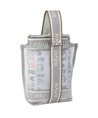 ACE BAGS & LUGGAGE HAyU × ace.  フォールディング 折り畳みトートバッグ 猫柄 30L 17862 ライトベージュ柄