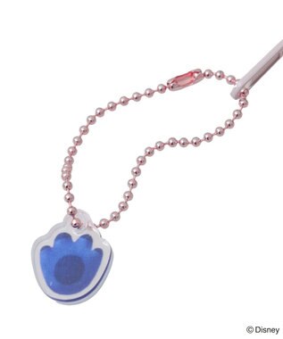 Green Parks スティッチ／チャーム付きラメビニールポーチ Blue