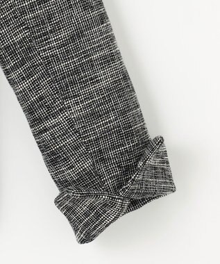 ANY L ツイードミックスジャケット ネイビー×オフ