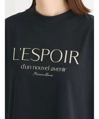 Green Parks 汗染み防止フレンチスリーブロゴＴシャツ Black