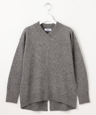 J.PRESS LADIES YAK BLEND Vネック ニット グレー系