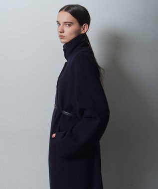 BEIGE， 【VERY NaVY12月号掲載】LABBOCK / ウール混ラグランステンカラーコート Navy