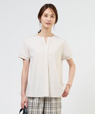 J.PRESS LADIES L プレーティングジャージー チュニック丈 カットソー