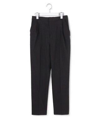 23区 【R(アール)】NALYAコンフォートリネン テーパードパンツ ブラック系