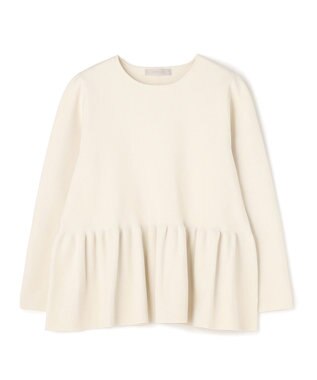 UNFILO BEAUTY FORM KNIT ペプラムセットアップ グレージュ