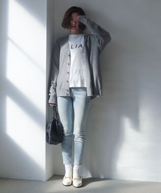 WEGO 【WEB限定/2025年秋冬新作//洗濯可/MLサイズ展開/ユニセックス着用ITEM】ドロップショルダーカーディガン グレー