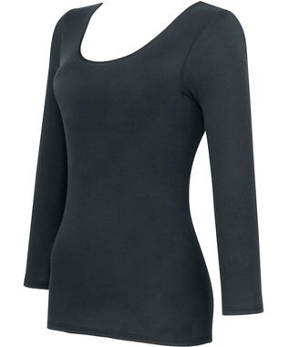 WACOAL インナー 綿100％(身生地) オーガニックコットンを使用 ムレにくい 8分袖 長袖 レディース CLD329 /ワコール ブラック