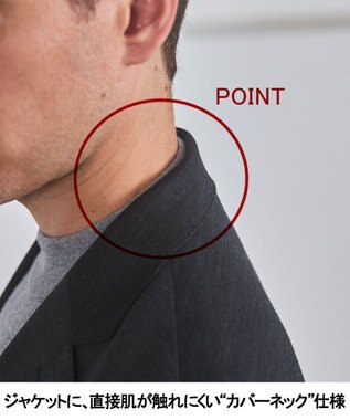 GOTAIRIKU 25年新作【洗える/チクチクしにくい/ピリングしにくい】イタリア糸 ハイゲージ カバーネックニット_WOOL100％ ライトグレー系