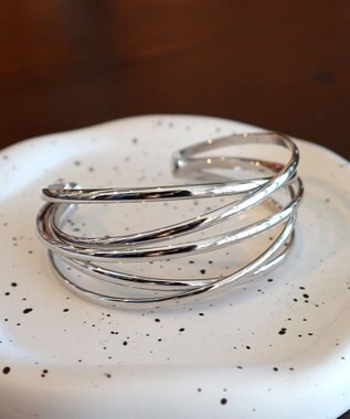 Tiaclasse ランダムクロスバングル シルバー