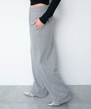 WEGO 【ウエストゴム/XSSMサイズ展開】スウェットワイドパンツ 柄2