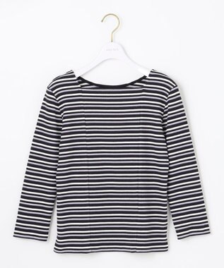 ANY SIS 【前後着用可】マルチボーダー2WAYテレコ カットソー ネイビー系