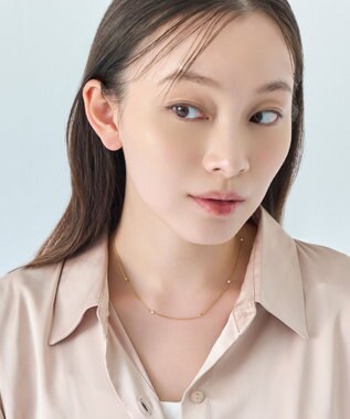 Phoebe 【金属アレルギー対応】ステーションビジューチョーカー/サージカルステンレス/38cm～43cm クリア