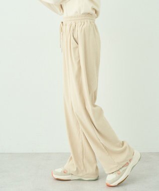 earth music&ecology リラックスコーデュロイパンツ Ivory