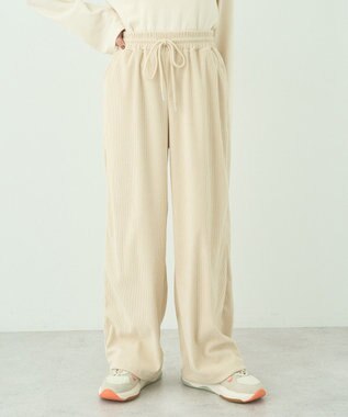 earth music&ecology リラックスコーデュロイパンツ Ivory