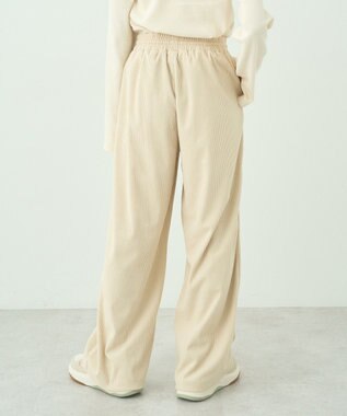 earth music&ecology リラックスコーデュロイパンツ Ivory