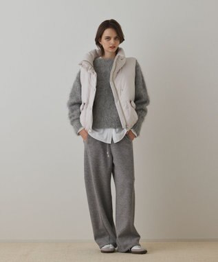 GRACE CONTINENTAL スタンドカラーダウンベスト キナリ