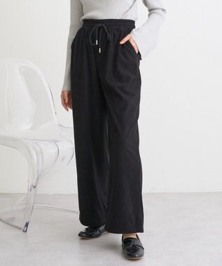 earth music&ecology リラックスコーデュロイパンツ Black