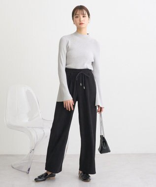 earth music&ecology リラックスコーデュロイパンツ Black