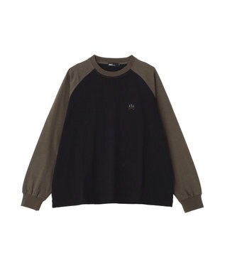 CRAFT STANDARD BOUTIQUE ワンポイント刺繍ラグランロンＴ Black
