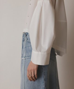 GRACE CONTINENTAL ビジューシャツ ホワイト