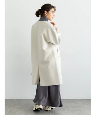Te chichi ウールメルトンノーカラーロングコート《2025winter catalog item》 ベージュ