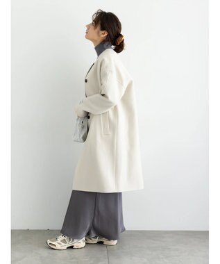 Te chichi ウールメルトンノーカラーロングコート《2025winter catalog item》 ベージュ