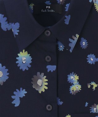 Paul Smith Chamomile Floral ミックス シャツ ネイビー