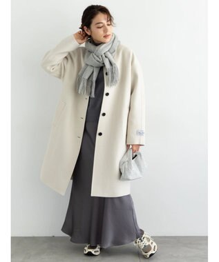 Te chichi ウールメルトンノーカラーロングコート《2025winter catalog item》 ベージュ