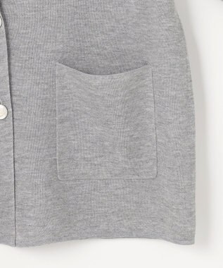 J.PRESS LADIES Vis/Peスパーク ハーフスリーブ ニットジャケット グレー系