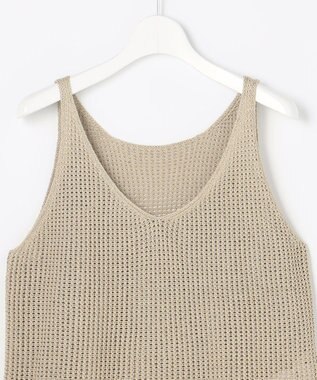 自由区 【カタログ掲載】ペーパーコットンメッシュ ベスト ベージュ
