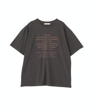 AMERICAN HOLIC メッセージロゴＴシャツ Charcoal Gray