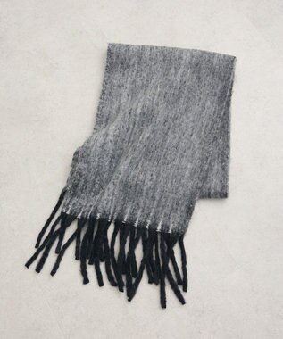 Green Parks ・ｆｕｒｒｙ　ｒａｔｅ　ヘアリーカラーマフラー Black