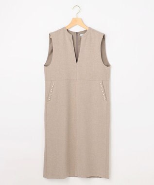 組曲 L 【ご好評につき追加販売 / WEB限定】ミドルジャージー ジャンパースカート ベージュ系