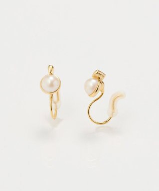 Phoebe 【痛くないシリーズ】パワーストーンライトフィットイヤリング　パール ホワイト