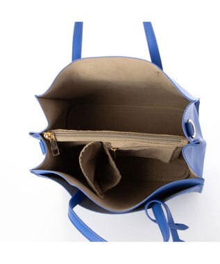 UNBILLION カシュカシュ cachecache / パーテーションミニ2wayトートバッグ ブルー