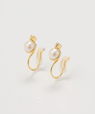 Phoebe 【痛くないシリーズ】パワーストーンライトフィットイヤリング　パール ホワイト