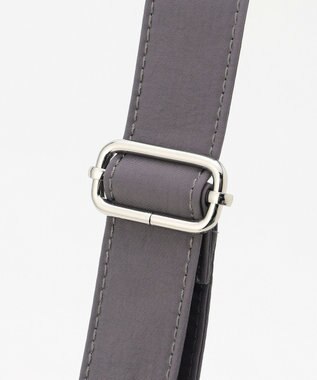 LA BAGAGERIE 【MONICA】クリンクルナイロン　ドロストショルダーバッグ グレー