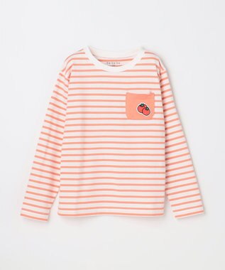  【ke ke ke】GOOD MORNING 長袖ボーダーＴシャツ