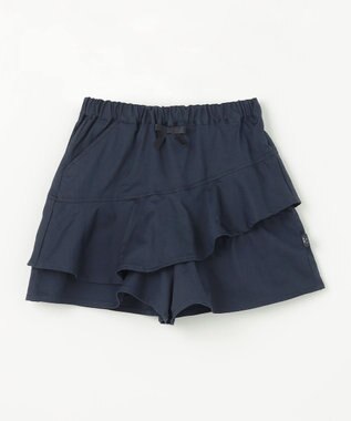 組曲 KIDS 【110-140㎝】アシンメトリーフリル キュロット ネイビー系