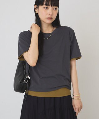 AMERICAN HOLIC 【2点セット】レイヤードシアーTシャツ Charcoal Gray