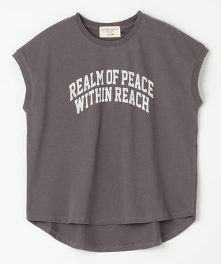 ANY 【接触冷感/UVケア】ノースリーブロゴTシャツ チャコール