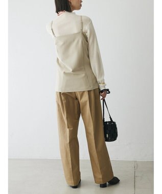 Green Parks AnriettMusee ラメ切替スリーブリブシアーニット Off White