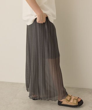 AMERICAN HOLIC ラメプリーツパンツ Charcoal Gray