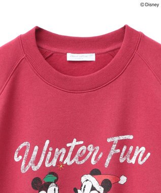 Green Parks ミッキー＆フレンズ／半起毛裏毛プルオーバー Red