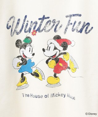 Green Parks ミッキー＆フレンズ／半起毛裏毛プルオーバー Ivory