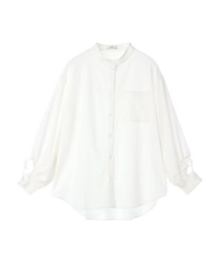 earth music&ecology リボンポイントシャツチュニック Off White