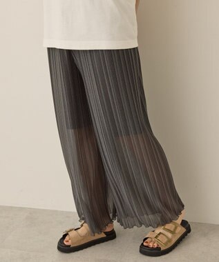 AMERICAN HOLIC ラメプリーツパンツ Charcoal Gray