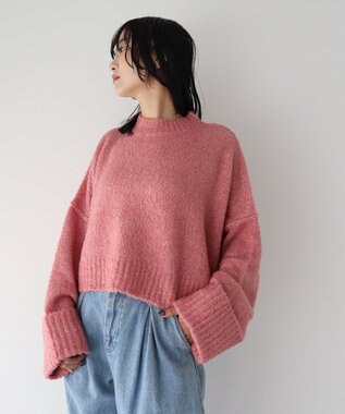 Green Parks ・Ｐｅｔｉｔ　Ｆｌｅｕｒ　ブークレワイドニット Pink