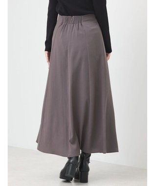 earth music&ecology リボンフレアスカート Charcoal Gray