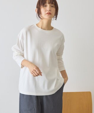 AMERICAN HOLIC クルーネックスクエアヘムプルオーバー Off White